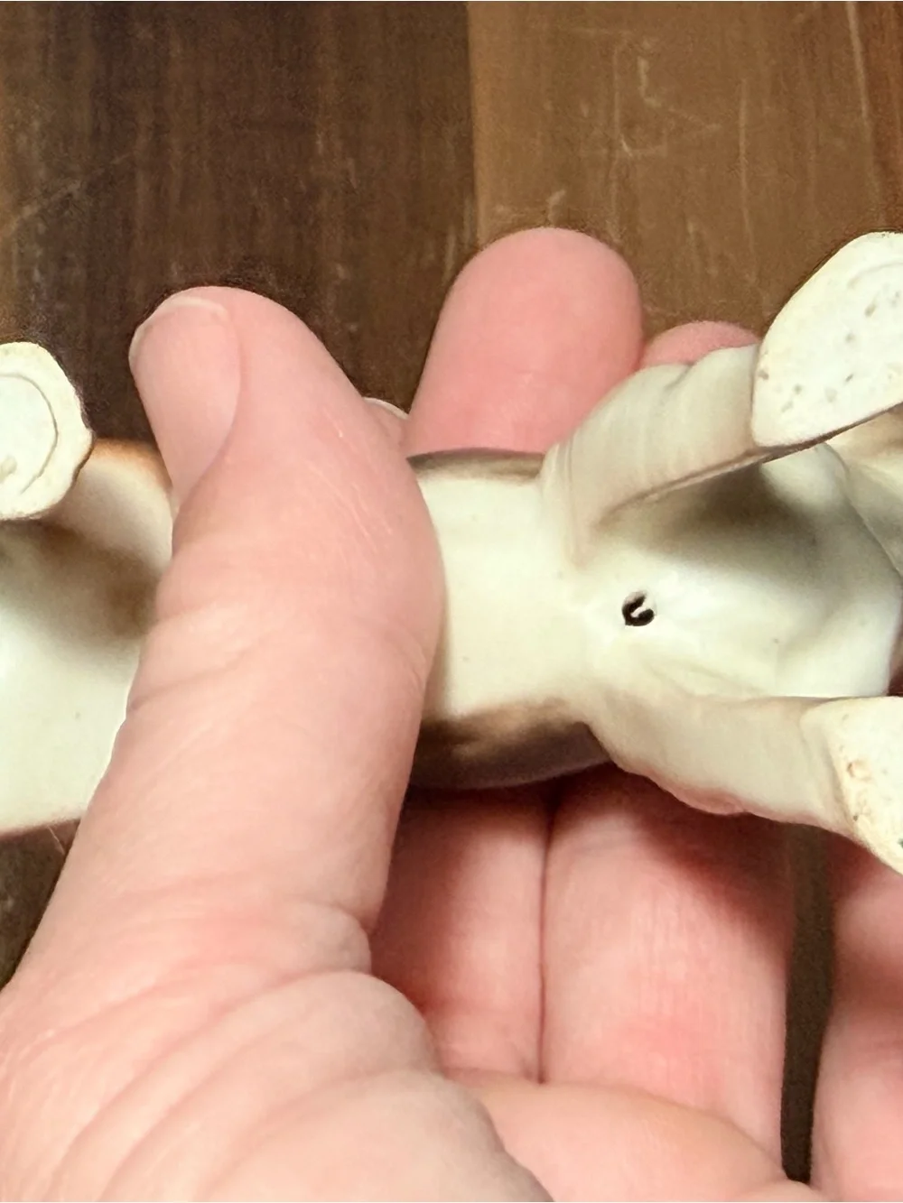 1970s Japanese Porcelain Beagle Figurine Miniature Knick Knack Mid Century Decor